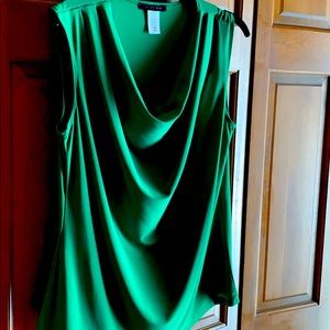 Cowl neck sleeveless shirt